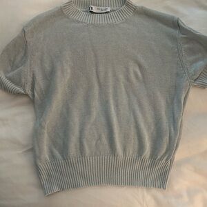Zara Light mint Short Sleeve Sweater
